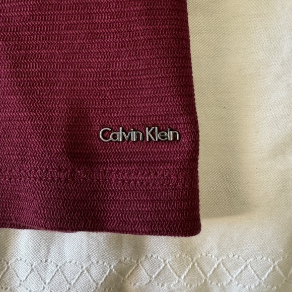 Calvin Klein Men's Burgundy Shawl Collar‎ Long Sleeve Sweatshirt Size Large - Picture 6 of 16